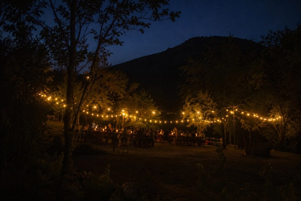 Family art & outdoor dinner